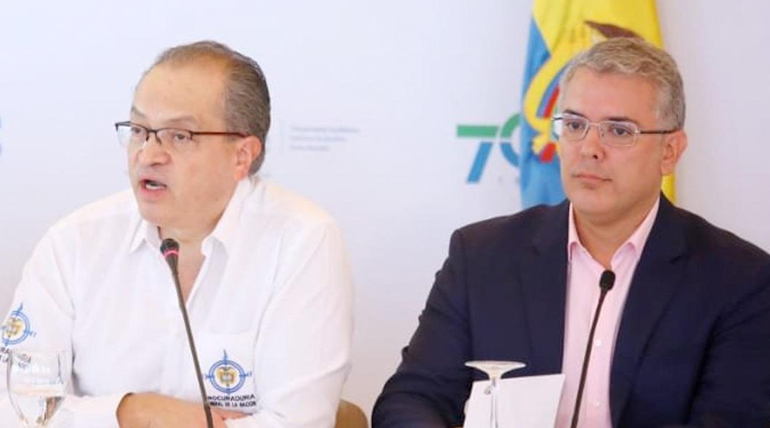 Presidente de la república Ivan Duque y Procurador Fernando Carrillo enfrentados en medio de paro nacional